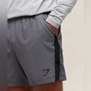 Gymshark SPORT 5" SHORTS Gray/black Athletic Men slim fit. Size Small